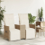 Rozkładana sofa ogrodowa ze stolikiem, 2-os., beż, rattan PE