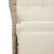 Rozkładana sofa ogrodowa ze stolikiem, 2-os., beż, rattan PE