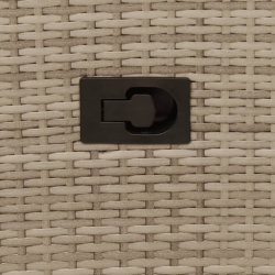 Rozkładana sofa ogrodowa ze stolikiem, 2-os., beż, rattan PE