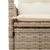 Rozkładana sofa ogrodowa ze stolikiem, 2-os., beż, rattan PE