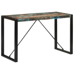 Stół, 120x55x76 cm, lite drewno z odzysku