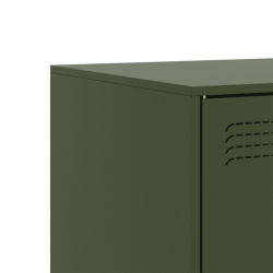 Szafki pod telewizor, 2 szt., oliwkowe, 67x39x44 cm, stalowe