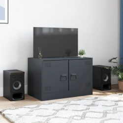 Szafka pod telewizor, antracytowa, 67x39x44 cm, stalowa