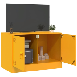 Szafka pod telewizor, musztardowa, 67x39x44 cm, stalowa
