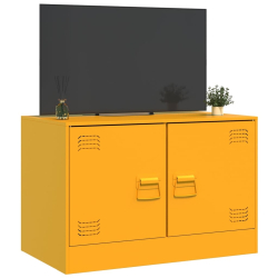 Szafka pod telewizor, musztardowa, 67x39x44 cm, stalowa