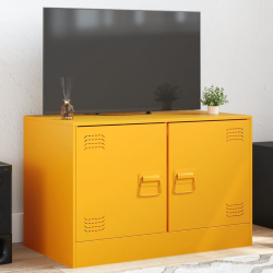 Szafka pod telewizor, musztardowa, 67x39x44 cm, stalowa
