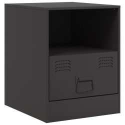 Szafka nocna, czarna, 34,5x39x44 cm, stal