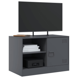 Szafki pod telewizor, 2 szt., antracytowe, 67x39x44 cm, stalowe