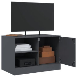 Szafki pod telewizor, 2 szt., antracytowe, 67x39x44 cm, stalowe