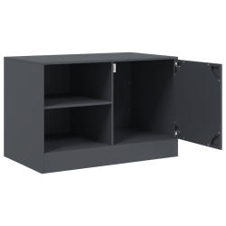 Szafki pod telewizor, 2 szt., antracytowe, 67x39x44 cm, stalowe