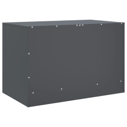 Szafki pod telewizor, 2 szt., antracytowe, 67x39x44 cm, stalowe