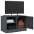 Szafki pod telewizor, 2 szt., antracytowe, 67x39x44 cm, stalowe