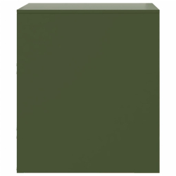 Szafki nocne, 2 szt., zielone, 34,5x39x44 cm, stal