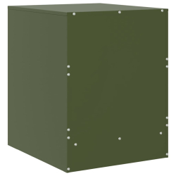 Szafki nocne, 2 szt., zielone, 34,5x39x44 cm, stal