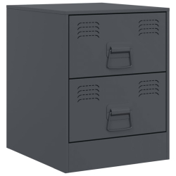 Szafka nocna, antracytowa, 34,5x39x44 cm, stal