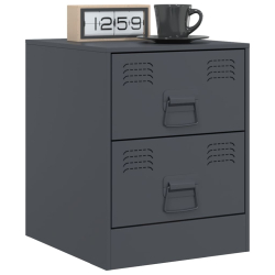 Szafka nocna, antracytowa, 34,5x39x44 cm, stal