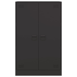 Szafka boczna, czarna, 67x39x107 cm, stal