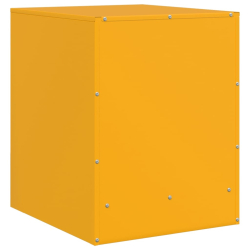 Szafki nocne, 2 szt., musztardowe, 34,5x39x44 cm, stal