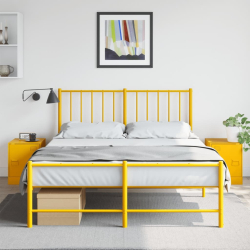 Szafki nocne, 2 szt., musztardowe, 34,5x39x44 cm, stal