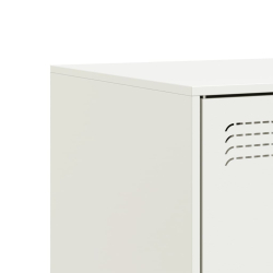 Szafki pod telewizor, 2 szt., białe, 67x39x44 cm, stalowe