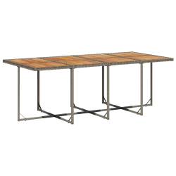 15-cz. zestaw mebli ogrodowych z poduszkami, szary, rattan PE