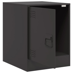 Szafki nocne, 2 szt., czarne, 34,5x39x44 cm, stal