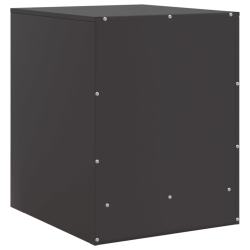 Szafki nocne, 2 szt., czarne, 34,5x39x44 cm, stal