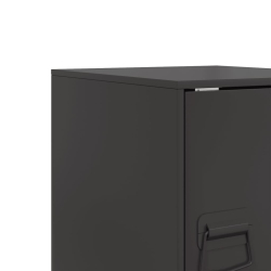Szafki nocne, 2 szt., czarne, 34,5x39x44 cm, stal
