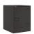 Szafki nocne, 2 szt., czarne, 34,5x39x44 cm, stal