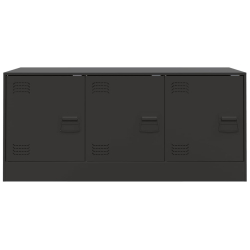 Szafka pod telewizor, czarna, 99x39x44 cm, stalowa