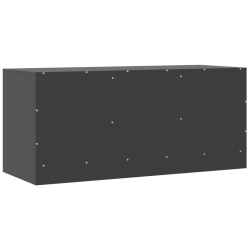 Szafka pod telewizor, czarna, 99x39x44 cm, stalowa