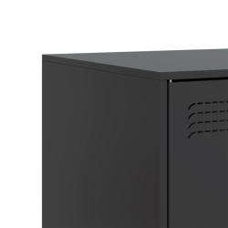 Szafka pod telewizor, czarna, 99x39x44 cm, stalowa