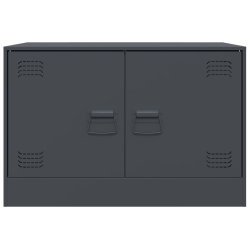 Szafki pod telewizor, 2 szt., antracytowe, 67x39x44 cm, stalowe