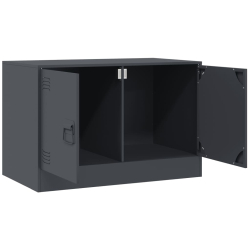 Szafki pod telewizor, 2 szt., antracytowe, 67x39x44 cm, stalowe