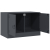 Szafki pod telewizor, 2 szt., antracytowe, 67x39x44 cm, stalowe