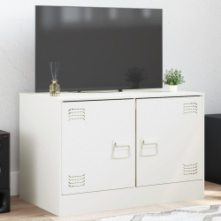 Szafka pod telewizor, biała, 67x39x44 cm, stalowa
