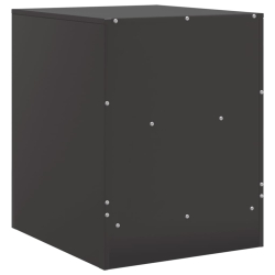 Szafki nocne, 2 szt., czarne, 34,5x39x44 cm, stal