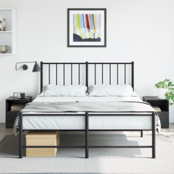 Szafki nocne, 2 szt., czarne, 34,5x39x44 cm, stal
