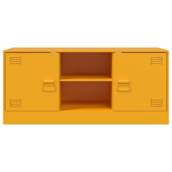 Szafka pod telewizor, musztardowa, 99x39x44 cm, stalowa