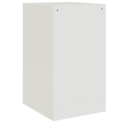 Szafki nocne, 2 szt., białe, 34,5x39x62 cm, stal