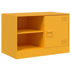 Szafka pod telewizor, musztardowa, 67x39x44 cm, stalowa