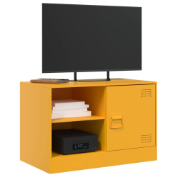 Szafka pod telewizor, musztardowa, 67x39x44 cm, stalowa