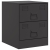 Szafki nocne, 2 szt., czarne, 34,5x39x44 cm, stal
