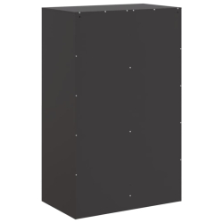 Szafka boczna, czarna, 67x39x107 cm, stal