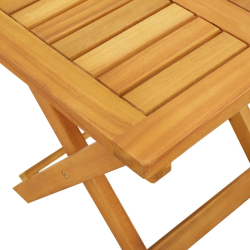 Leżak z poduszką i stolikiem, lite drewno akacjowe