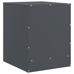 Szafki nocne, 2 szt., antracytowe, 34,5x39x44 cm, stal