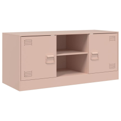 Szafka pod telewizor, różowa, 99x39x44 cm, stalowa