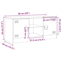 Szafka pod telewizor, różowa, 99x39x44 cm, stalowa