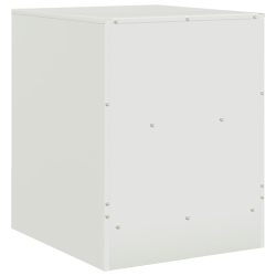 Szafki nocne, 2 szt., białe, 34,5x39x44 cm, stal
