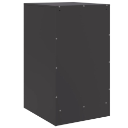 Szafki nocne, 2 szt., czarne, 34,5x39x62 cm, stal